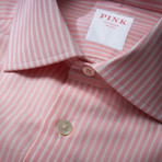 Bengal Stripe Cotton + Linen Shirt // Pink + White (US: 17R)