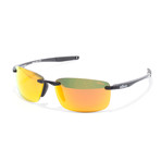 Unisex RE4059 Polarized Sunglasses // Black + Solar Orange