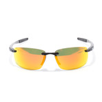 Unisex RE4059 Polarized Sunglasses // Black + Solar Orange