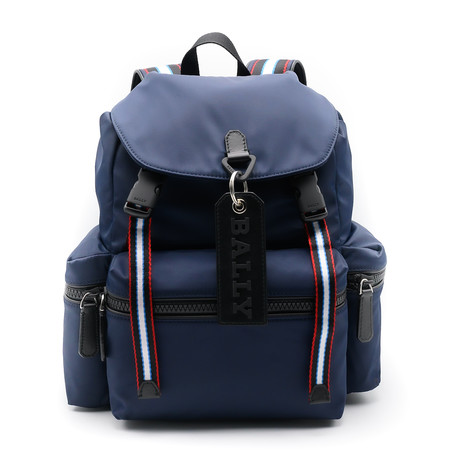 Men's Crew Calf Leather Backpack // Ink Blue