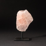 Rose Quartz + Metal Stand