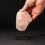 Rose Quartz + Metal Stand