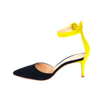 Women's Heels // Camoscio Denim + Mustard (Euro: 35.5)