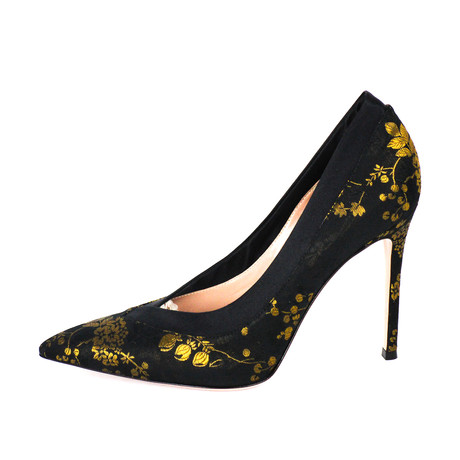 Women's Heels // Kyoto + Crepe Satin Mekong + Black (Euro: 35)