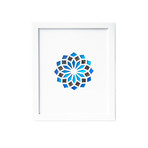 Shimmering Blue Moropho Butterfly Wing Kaleidoscope // White