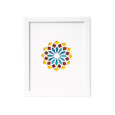 Bold and Vibrant Butterfly Wing Kaleidoscope // White