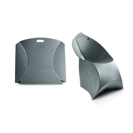 Flux Chair + Chair Pad // Anthracite (Black Cushion)