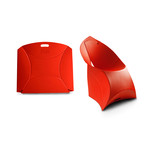 Flux Chair + Chair Pad // Classic Red (Black Cushion)