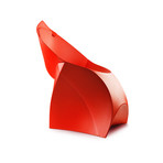 Flux Chair + Chair Pad // Classic Red (Black Cushion)