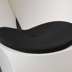 Flux Chair + Chair Pad // Anthracite (Black Cushion)