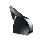 Flux Chair + Chair Pad // Jet Black (Black Cushion)