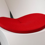 Flux Chair + Chair Pad // Classic Red (Black Cushion)