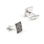 The Vale Cufflink // Silver + Black