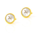 Clyde Cufflink // Silver + Gold