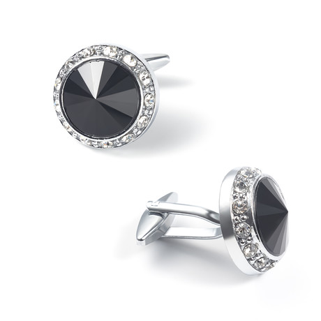 Orb Cufflink // Black + Silver