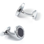 Capital Cufflink // Black + Silver