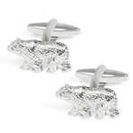 California Bear Cufflink // Silver