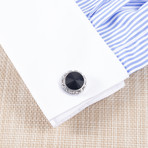 Orb Cufflink // Black + Silver