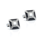 Duke Cufflink // Silver + Black