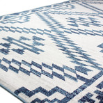 Torino 504 Area Rug // Beige + Blue (2'6" x 8')