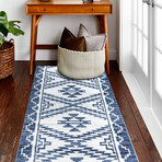 Torino 504 Area Rug // Beige + Blue (2'6" x 8')