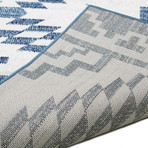 Torino 504 Area Rug // Beige + Blue (2'6" x 8')