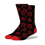 Large Rose Socks // Red