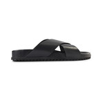 Leather Cross Sandals // Black (Euro: 40)