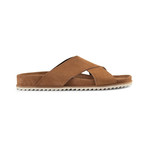 Suede Cross Sandals // Tan (Euro: 40)