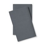 Cool + Crisp 100% Cotton Percale Pillow Case Pair // Charcoal (Standard/Queen)