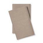 Cool + Crisp 100% Cotton Percale Pillow Case Pair // Sandy Taupe (Standard/Queen)