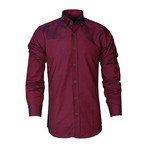 Kalle Button Up Shirt // Sport Fit // Bordeaux (S)