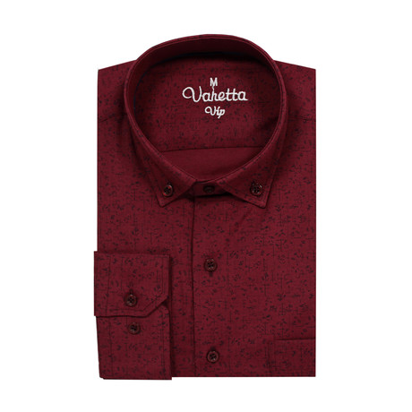 Ethan Button Up Shirt // Classic Fit // Bordeaux (M)