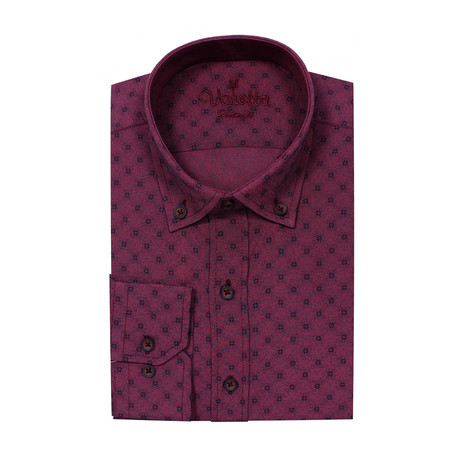 Ruslan Button Up Shirt // Sport Fit // Bordeaux (S)