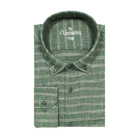 Ingrid Button Up Shirt // Classic Fit // Green (S)