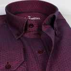 Steve Button Up Shirt // Classic Fit // Bordeaux (XL)