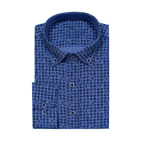 Cannon Button Up Shirt // Sport Fit // Dark Blue (S)