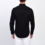 Solid Button Down Shirt // Black (2XL)