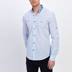Woven Button Down Shirt // Ice Blue (S)
