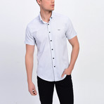 Short Sleeve Button Down // Ice Blue (M)