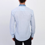 Woven Button Down Shirt // Ice Blue (S)