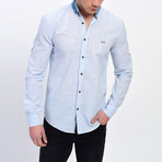 Woven Button Down Shirt // Ice Blue (S)
