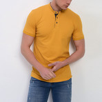 Kando Short Sleeve Henley // Mustard (XL)