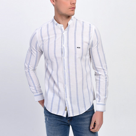 Woven Button Down Shirt // White (XL)