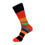 Wilton Sock // Black + Orange