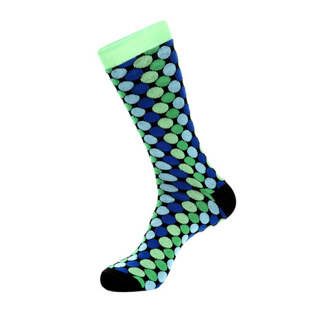 Napoleon Sock // Blue + Green