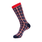 Milford Sock // Red + Blue + White