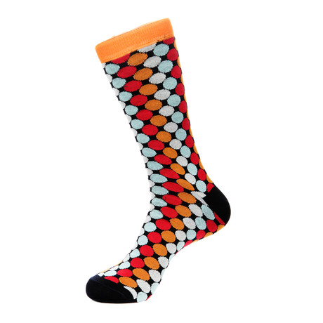 Napoleon Sock // Red + Orange + White