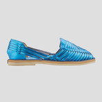 Women's Dreams Huarache Shoe // Metallic Blue + Dark Blue Insole (US Size 6)