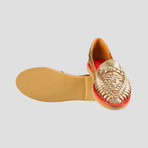 Women's Crown Huarache Shoe // Gold + Red Insole (US Size 10)